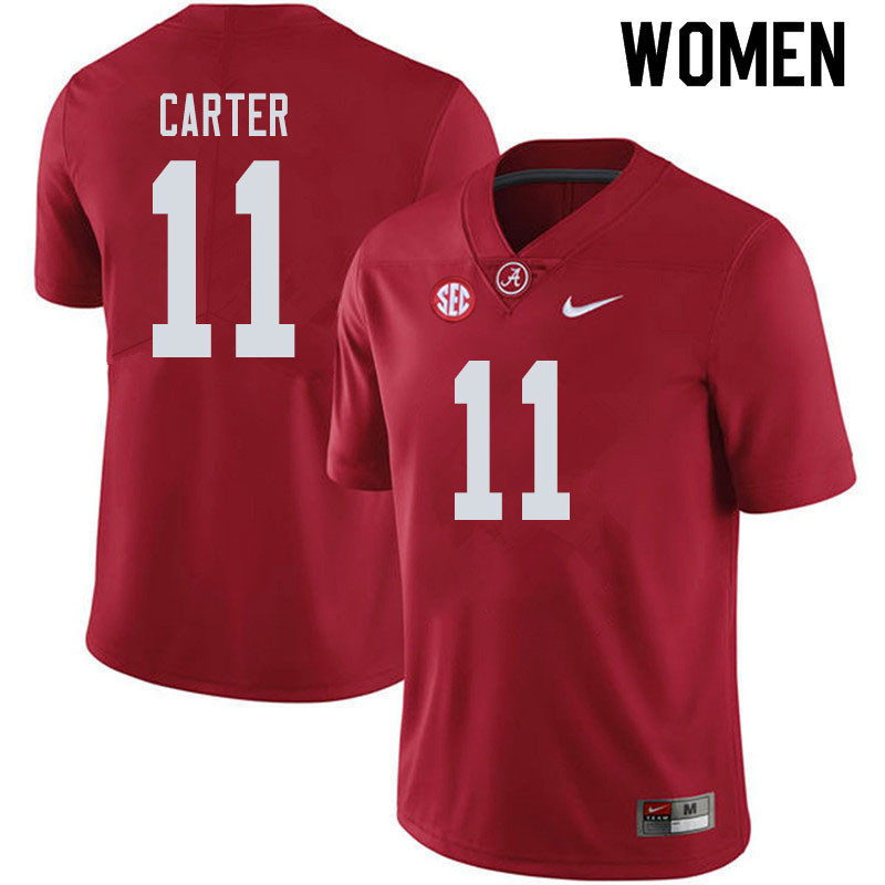 Alabama Crimson Tide Women's Scooby Carter #11 Crimson NCAA Nike Authentic Stitched 2019 College Football Jersey VJ16P81CY